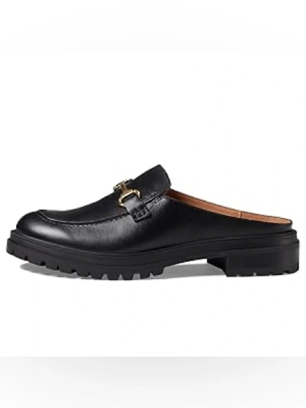 New Madewell Woman The Bradley Hardware Lugsole Loafer Mule True Black 7.5 M - Picture 3 of 5